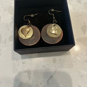 Great looking multi metal pierced earrings